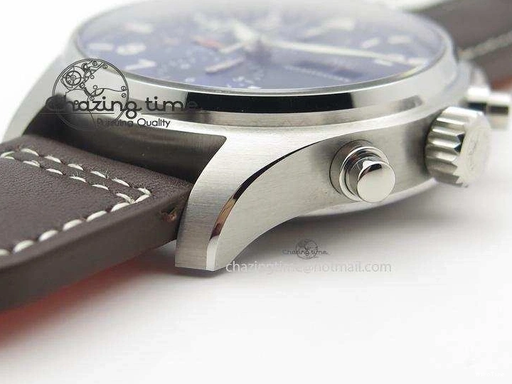 MIROTIME 1224 HighQuality Pilot Chrono 377714 “Le Petit Prince” ZF Best Edition Blue Dial On Brown Leather Strap A 7309